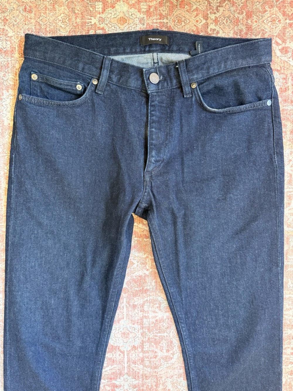 Theory Men’s Skinny Jeans in Dark Blue Denim - Picture 8 of 11